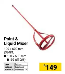 Builders Warehouse Paint & Liquid Mixer offer