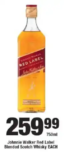 OK Liquor Johnnie Walker Red Label Blended Scotch Whisky offer