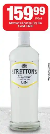 OK Liquor Stretton's London Dry Gin Asstd. offer