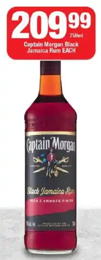 OK Liquor Captain Morgan Black Jamaica Rum offer