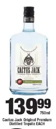 OK Liquor Cactus Jack Original Premium Distilled Tequila offer