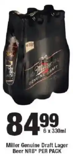 OK Liquor Miller Genuine Draft Lager Beer NRB offer