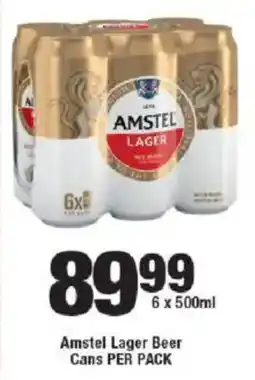 OK Liquor Amstel Lager Beer Cans offer
