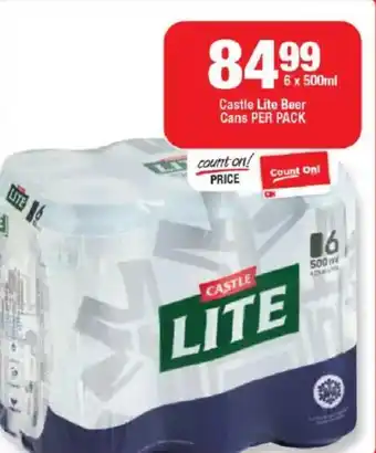 OK Liquor Castle Lite Beer Cans offer