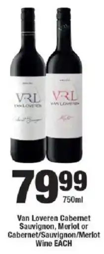 OK Liquor Van Loveren Cabernet Sauvignon, Merlot or Cabernet Sauvignon/ Merlot Wine offer