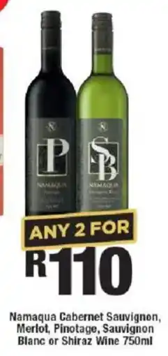 OK Liquor Namaqua Cabernet Sauvignon, Merlot, Pinotage, Sauvignon Blanc or Shiraz Wine offer