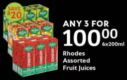 Oxford Freshmarket Rhodes Assorted Fruit Juices offer