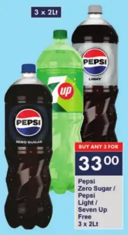 Pepsi Zero Sugar/ Pepsi Light/ Seven Up Free