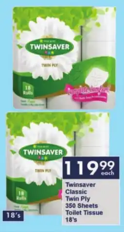 President Hyper Twinsaver Classic Twin Ply 350 Sheets Toilet Tissue offer