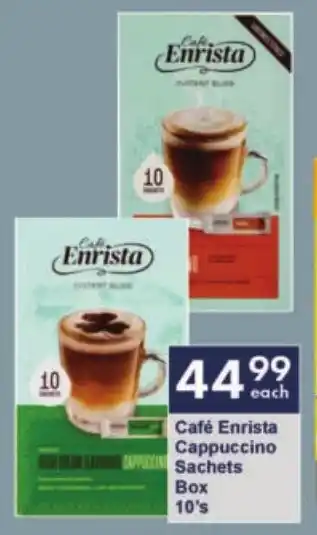 President Hyper Café Enrista Cappuccino Sachets Box offer