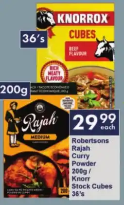 President Hyper Robertsons Rajah Curry Powder/ Knorr Stock Cubes offer
