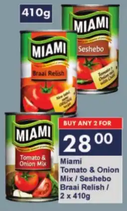President Hyper Miami Tomato & Onion Mix/ Seshebo Braai Relish offer