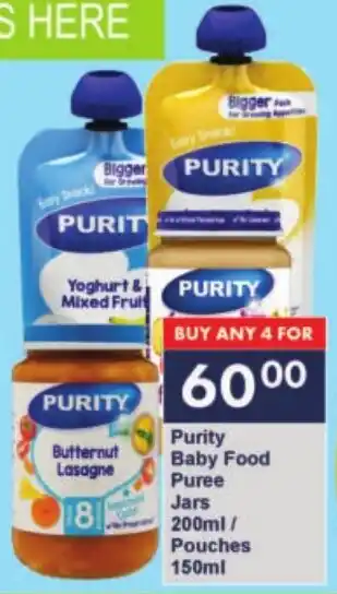 President Hyper Purity Baby Food Puree Jars/ Pouches offer