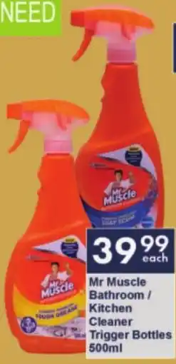 President Hyper Mr Muscle Bathroom/ Kitchen Cleaner Trigger Bottles offer