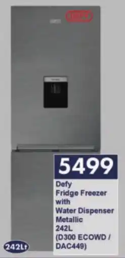 President Hyper Defy Fridge Freezer with Water Dispenser Metallic offer