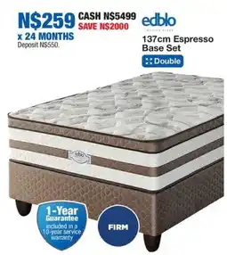 OK Furniture Edblo Espresso Base Set offer