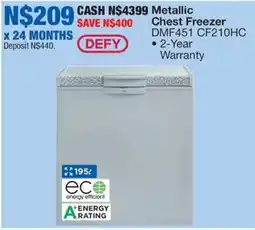 OK Furniture Defy Metallic Chest Freezer offer