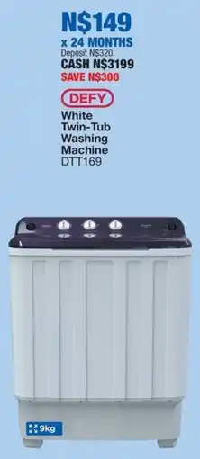 OK Furniture Defy White Twin-Tub Washing Machine offer