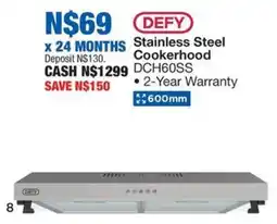 OK Furniture Defy Stainless Steel Cookerhood offer