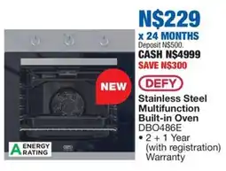 OK Furniture Defy Stainless Steel Multifunction Built-in Oven offer