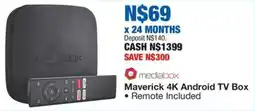 OK Furniture Mediabox Maverick 4K Android TV Box offer