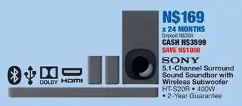 OK Furniture SONY 5.1-Channel Surround Sound Soundbar with Wireless Subwoofer offer