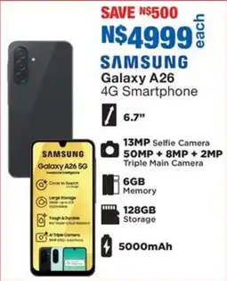 OK Furniture SAMSUNG Galaxy A26 4G Smartphone offer