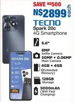 OK Furniture TECNO Spark 20c 4G Smartphone offer