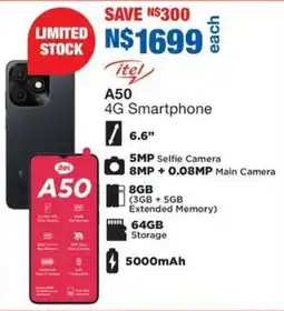 OK Furniture Itel A50 4G Smartphone offer