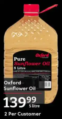 Oxford Freshmarket Oxford Sunflower Oil offer