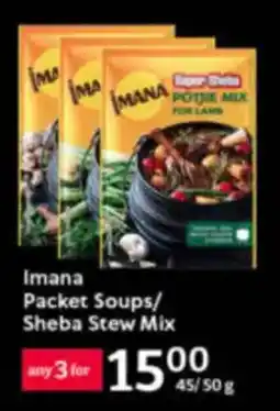 Oxford Freshmarket Imana Packet Soups/ Sheba Stew Mix offer