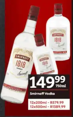 Oxford Freshmarket Smirnoff Vodka offer