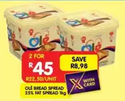 Shoprite Ole bread spread 25% fat spread offer