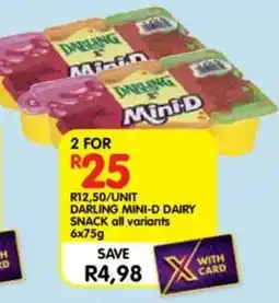Shoprite Darling mini-d dairy snack all variants offer