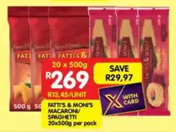 Shoprite Fatti's & moni's macaroni/ spaghetti offer
