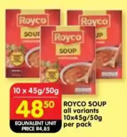Shoprite Royco soup all variants offer