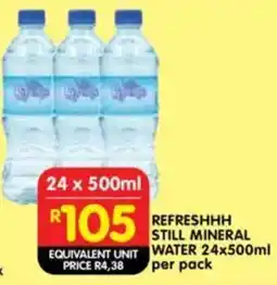 Shoprite Refreshhh still mineral water offer