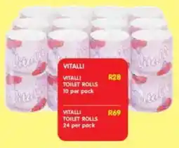 Shoprite Vitalli toilet rolls offer