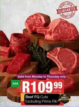 Take 'n Pay Beef FQ Cuts Excluding Prime Rib offer