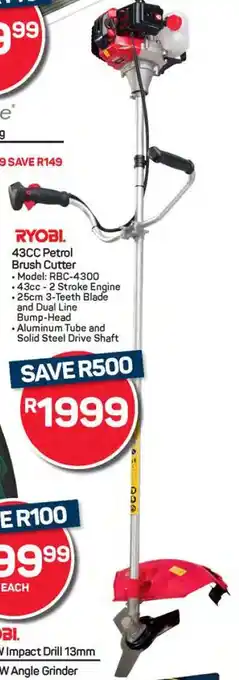 Pick n Pay Hypermarket Ryobi 43cc Petrol Brush Cutter offer