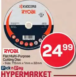 Pick n Pay Hypermarket Ryobi Flat Multi-Purpose Cutting Disc offer