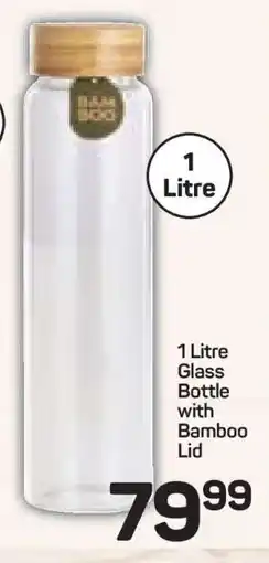 Pick n Pay Hypermarket 1 Litre Glass Bottle with Bamboo Lid offer