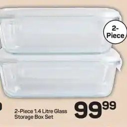 Pick n Pay Hypermarket 2-Piece 1.4 Litre Glass Storage Box Set offer