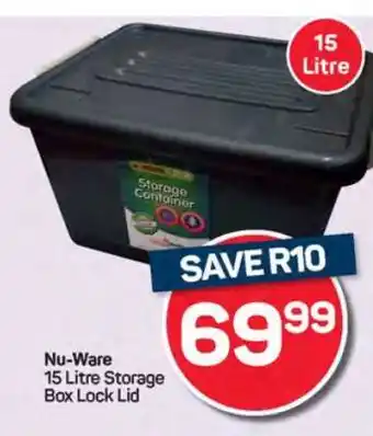 Pick n Pay Hypermarket Nu-Ware 15 Litre Storage Box Lock Lid offer