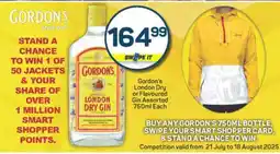 Pick n Pay Gordon’s London Dry or Flavoured Gin Assorted 750ml Each offer