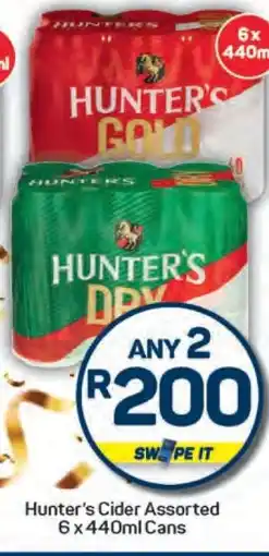 Pick n Pay Hunter's Cider Assorted 6 x 440ml Cans offer