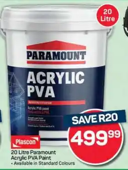 Pick n Pay Hypermarket 20 Litre Paramount Acrylic PVA Paint offer