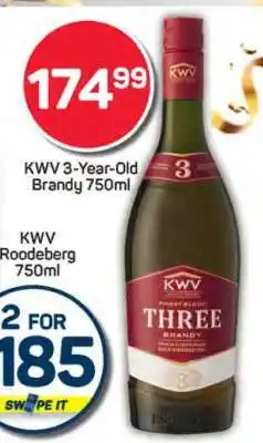 Pick n Pay KWV 3-Year Old Brandy 750ml offer