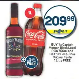 Pick n Pay Captain Morgan Black Label Rum 750ml offer