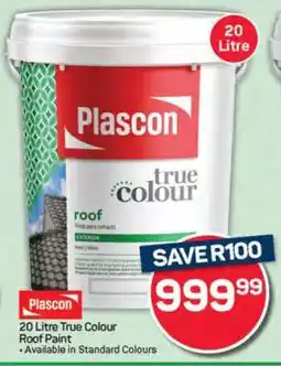 Pick n Pay Hypermarket Plascon 20 Litre True Colour Roof Paint offer